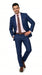 Men’s Ink Blue 2 Button Suit, Cobalt Midnight Blue Wedding and Business Dress Suit