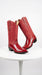 Men’s Red Eel Cowboy Boots with J Toe, Exotic Western Dress Boots