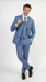 Men’s Ice Blue 3 Piece Suit with Vest, Formal Wedding Prom Dress Suit