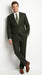 Men’s Dark Olive Green Suit, Classic Formal Dress Suit Clearance Sale