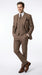 Men’s Light Brown Great Gatsby Tweed Herringbone Vested Suit, Tobey Maguire Inspired 1920s Formal Outfit