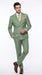 Rossiman Men’s Sage Green Double Breasted Suit with Gold Buttons, Slim Fit Lightweight Summer Suit