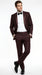 Men’s Brown Slim Fit 2 Piece Tuxedo with Satin Peak Lapel, Formal Wedding Prom Suit