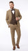 Men’s Great Gatsby Tobey Maguire Inspired Tan Suit with Brown Vest, 1920s Costume Outfit