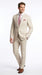 Men’s Natural Linen 2 Piece Suit with Side Vents, Two Button Regular Fit Summer Dress Suit