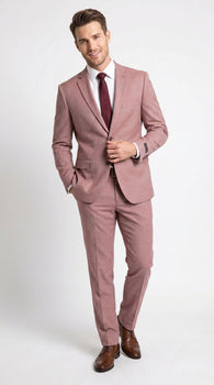Men’s Mauve Salmon 2 Piece Suit, Formal Wedding Prom Dress Suit