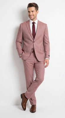 Men’s Mauve Salmon 2 Piece Suit, Formal Wedding Prom Dress Suit
