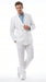 Men’s White Double Breasted Suit with Jacket and Pants, Formal Wedding Dress Suit