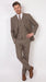 Men’s Vintage Brown Tweed Herringbone 1920s Suit, Classic Gatsby Style Dress Suit