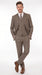 Men’s Vintage Brown Tweed Herringbone 1920s Suit, Classic Gatsby Style Dress Suit