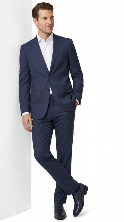 Tiglio Italian Suit - Real Wool Men’s Tiglio Novello Navy Blue Super 150’s Wool Suit, Italian Wool  Business Wedding Suit SetSuper 150's Novello Navy Blue ,Pure Wool Suit in Color Navy Blue Modern Fit