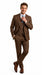Elegant Men's Chocolate Dark Brown 3 ~ Three Piece  Business Suits Clearance Sale Available in 2 or 3 Buttons Style Regular