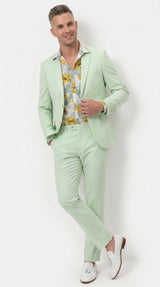 Men’s Mint Green Suit, Sage Green Summer Wedding and Prom Dress Suit
