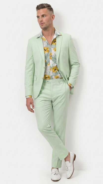 Men’s Mint Green Suit, Sage Green Summer Wedding and Prom Dress Suit