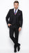 Men’s Black 3 Piece 2 Button Suit, Vested Formal Wedding Business Dress Suit Set