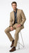 Men’s Khaki Stone 2 Button Business Suit, Regular Classic Fit Clearance Sale Dress Suit