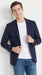 Men’s Navy Blue Chalk Pinstripe Blazer Sport Coat – 1920s Gangster Style Dress Jacket