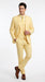 Men’s Yellow Seersucker 3 Piece Suit, 100% Cotton Summer Wedding Dress Suit