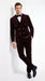 Men’s Rossi Man Zeus Dark Brown Velvet Double Breasted Tuxedo Suit, Formal Wedding Prom Dinner Suit Set