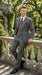 Men’s Medium Grey Classic Vested Pinstripe Suit with Jacket, Vest and Pants, Formal Dress Suit