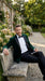Men’s Olive Hunter Green Velvet Tuxedo Jacket with Black Satin Lapel, Formal Wedding Dinner Blazer