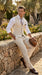Men’s Beige Groomsmen Summer Vest and Pants Set, Beach Wedding Prom Formal Outfit