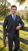 Men’s Charcoal Gray Pinstripe 3 Piece Vested Suit with 2 or 3 Button Jacket, Formal Dress Suit