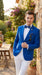 Men’s Royal Blue 2 Button Blazer with Notch Lapel, Wholesale Dress Casual Sport Coat