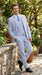 Men’s Light Blue Seersucker Suit with Jacket, Vest and Pants, High Quality Summer Dress Suit