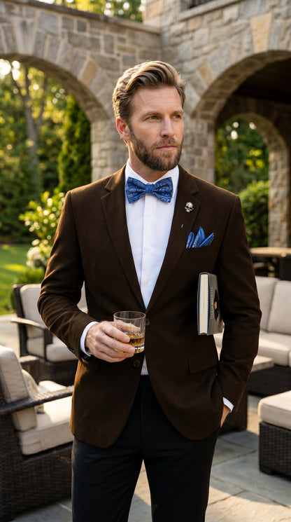 Men’s Brown 2 Button Wholesale Blazer, Dress Casual Sport Coat for Formal and Smart Casual Wear