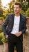 Men’s Navy Black Glitter Floral Tuxedo Dinner Jacket with Satin Lapel, Sequin Formal Blazer