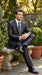 Men’s Vitali Black Sharkskin 2 Button Suit, Formal Wedding Business Dress Suit Set
