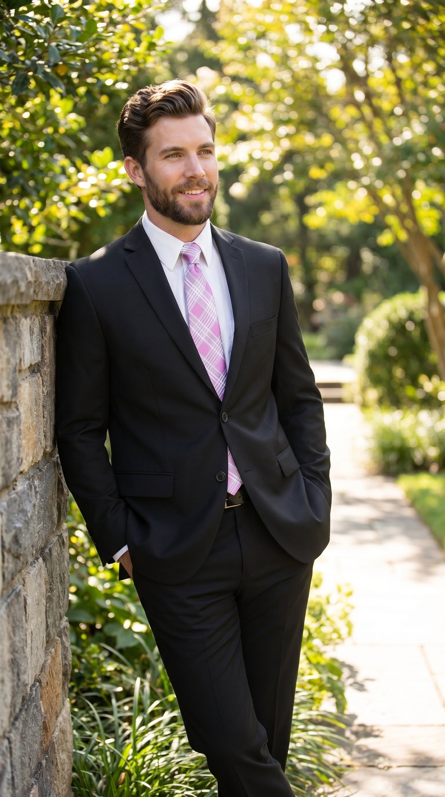 Men’s Black 2 Button Poplin Suit, Formal Wedding Business Church Dress Suit Set Modern Fit