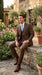 Elegant Men's Chocolate Dark Brown 3 ~ Three Piece  Business Suits Clearance Sale Available in 2 or 3 Buttons Style Regular