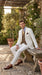 Men’s Off White Great Gatsby 3 Piece Suit, Vintage Wedding Prom Formal Vested Suit Set