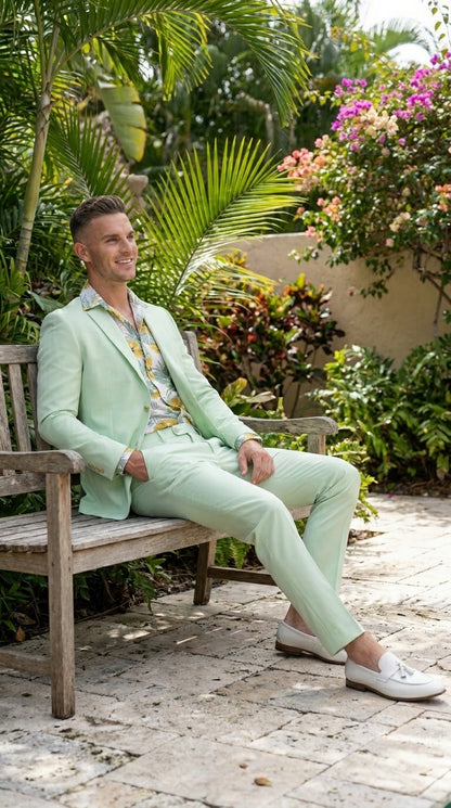 Men’s Mint Green Suit, Sage Green Summer Wedding and Prom Dress Suit