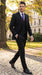 Men’s Black 3 Piece 2 Button Suit, Vested Formal Wedding Business Dress Suit Set