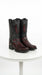 Men’s Los Altos Black Cherry Caiman Tail Skin Biker Boots, Exotic Western Motorcycle Boots