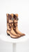 Men’s King Exotic Genuine Sharkskin Boots 3X Toe, Burnished Oryx Western Cowboy Boots 495V20911