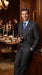Men’s Charcoal Gray Pinstripe 3 Piece Vested Suit with 2 or 3 Button Jacket, Formal Dress Suit