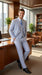 Men’s Light Blue Seersucker Suit with Jacket, Vest and Pants, High Quality Summer Dress Suit