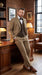 Men’s Great Gatsby Tobey Maguire Inspired Tan Suit with Brown Vest, 1920s Costume Outfit