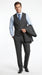 Men’s Charcoal Gray Pinstripe 3 Piece Vested Suit with 2 or 3 Button Jacket, Formal Dress Suit