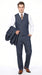 Men’s Blue Denim Zoot Suit with Long Jacket and Vest, Vintage Jeans Style Formal Outfit