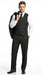 Men’s Black Shadow Stripe 3 Piece Suit, Tone on Tone Pinstripe Italian Design Formal Suit