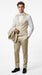 Men’s Tan Floral Shawl Lapel Tuxedo Set, Wedding and Prom Formal Suit