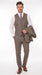 Men’s Vintage Brown Tweed Herringbone 1920s Suit, Classic Gatsby Style Dress Suit