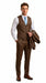 Elegant Men's Chocolate Dark Brown 3 ~ Three Piece  Business Suits Clearance Sale Available in 2 or 3 Buttons Style Regular