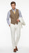 Men’s Off White Great Gatsby 3 Piece Suit, Vintage Wedding Prom Formal Vested Suit Set