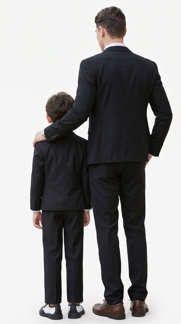 Dad And Son Black Matching wedding outfit Suits Perfect for toddler Suits wedding attire outfits